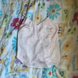 Blush pink silk slip cami